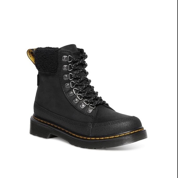 Dr. Martens Unisex 1460 Collar J Black Leather Boots Size 12 - Picture 1 of 9